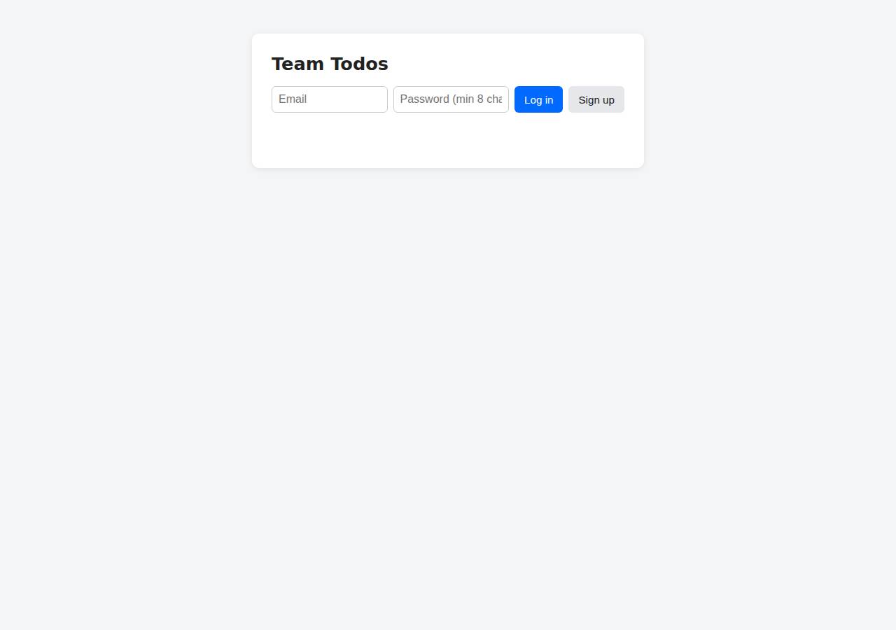 The web app before signing in, CRUD app on DigitalOcean