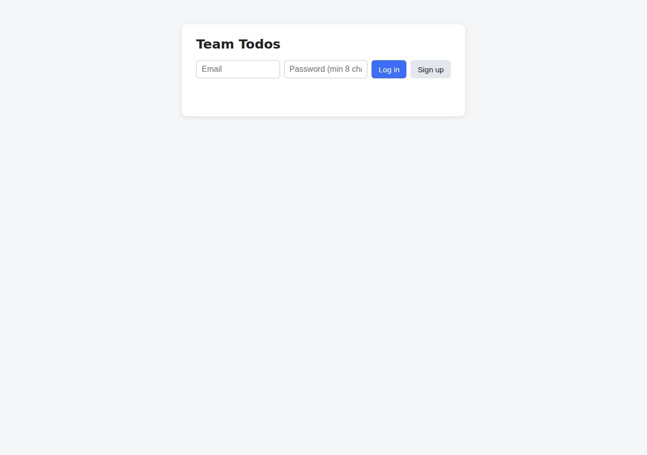 The web app before signing in, CRUD app on Cloudish
