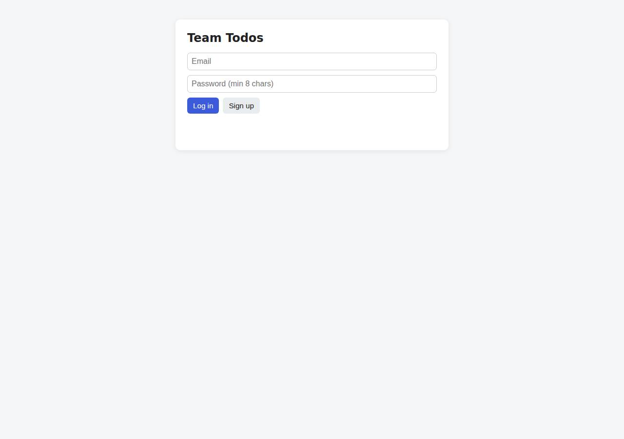 The web app before signing in, CRUD app on Render