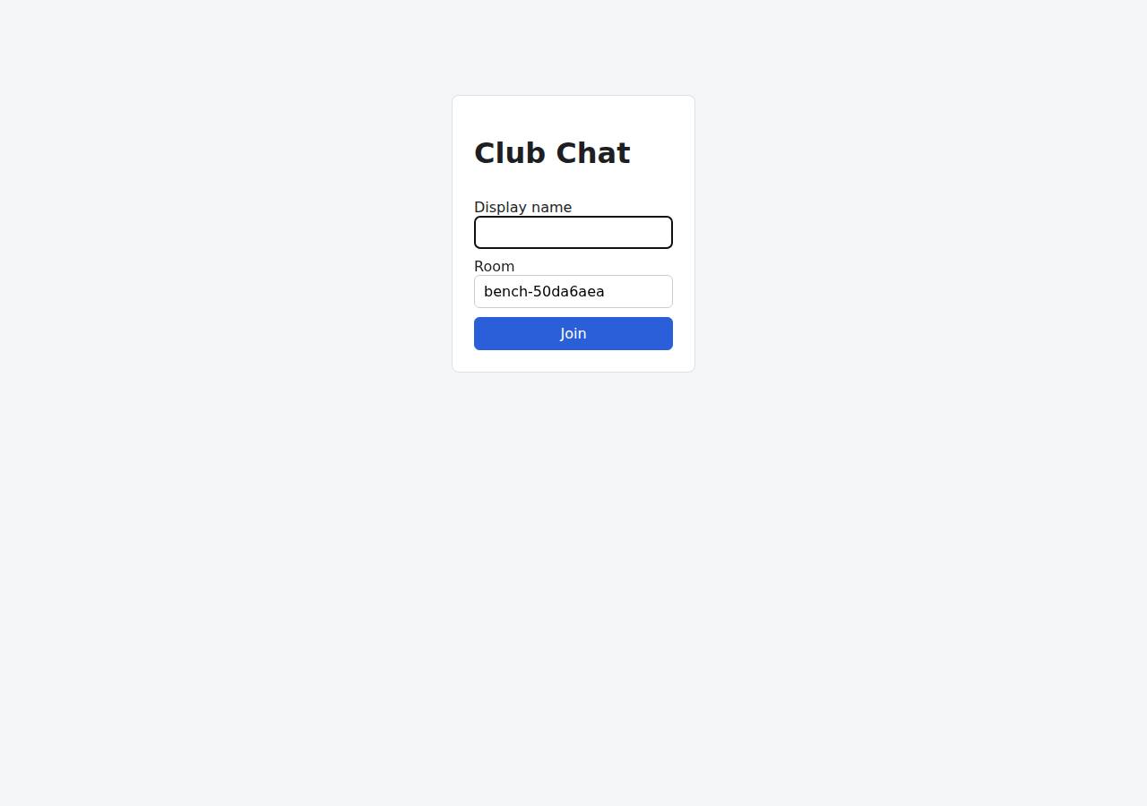 The chat UI, opened on the room the verifier's clients chatted in, Realtime chat on Vercel