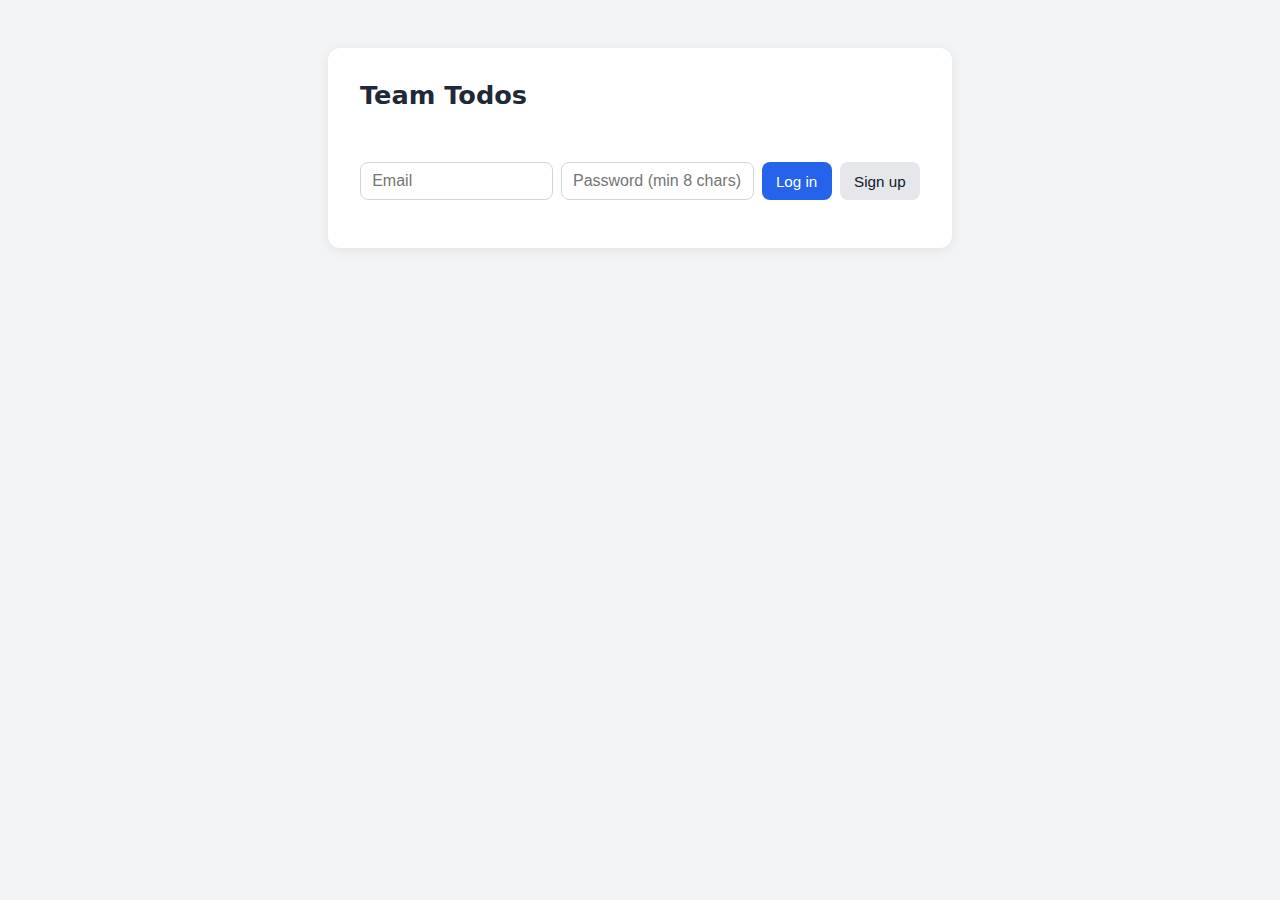 The web app before signing in, CRUD app on Cloudish