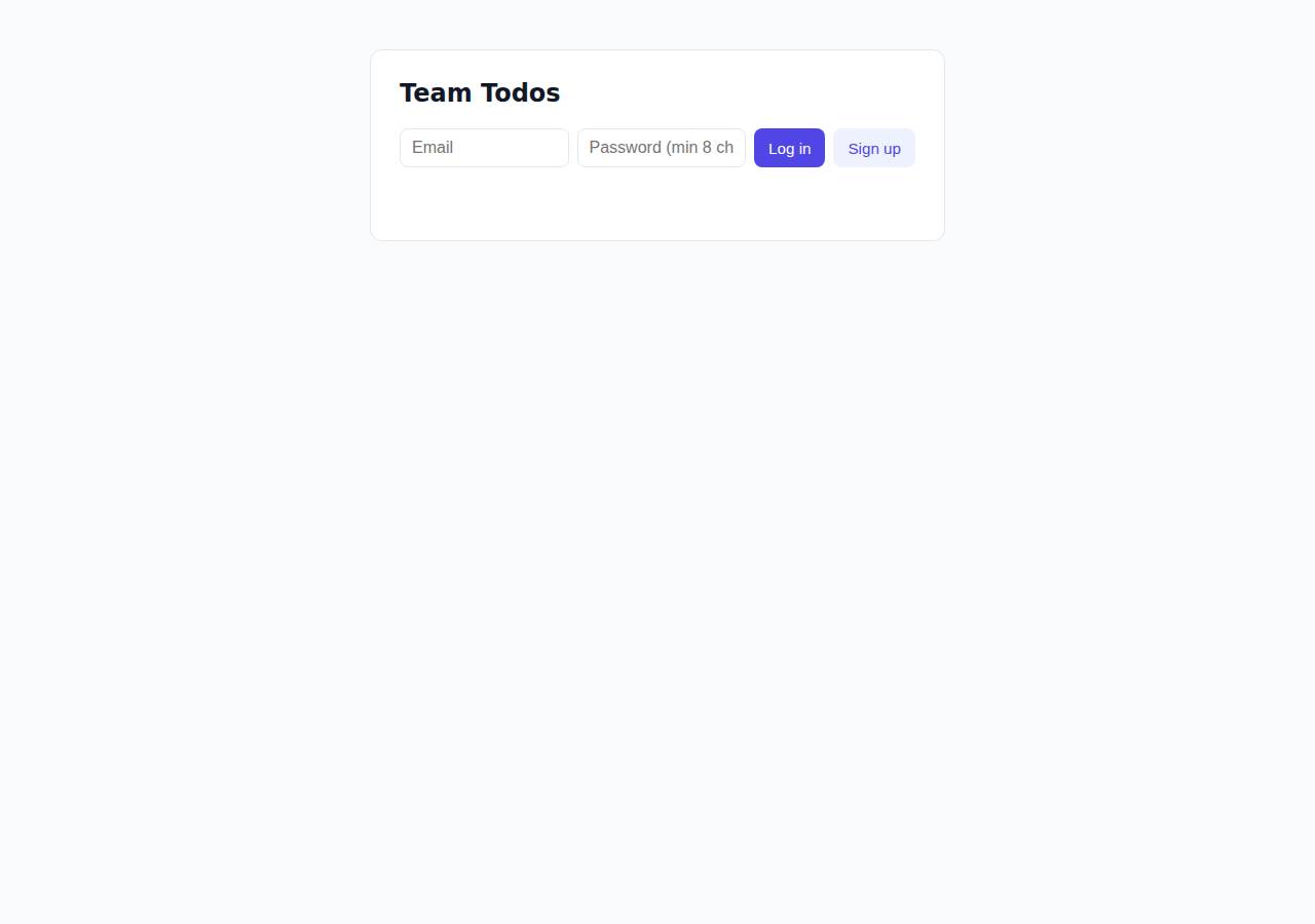 The web app before signing in, CRUD app on Render
