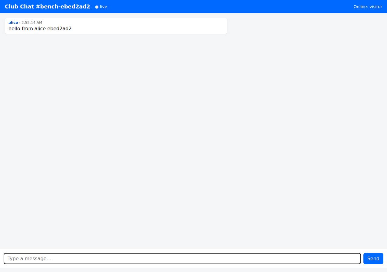 The room the verifier's clients chatted in, with its history, Realtime chat on DigitalOcean