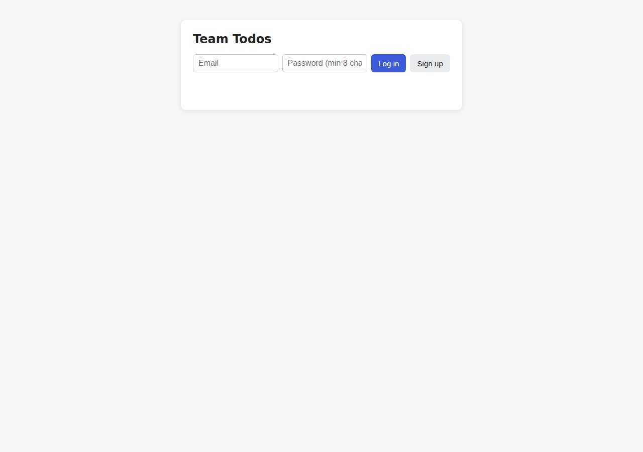 The web app before signing in, CRUD app on Render