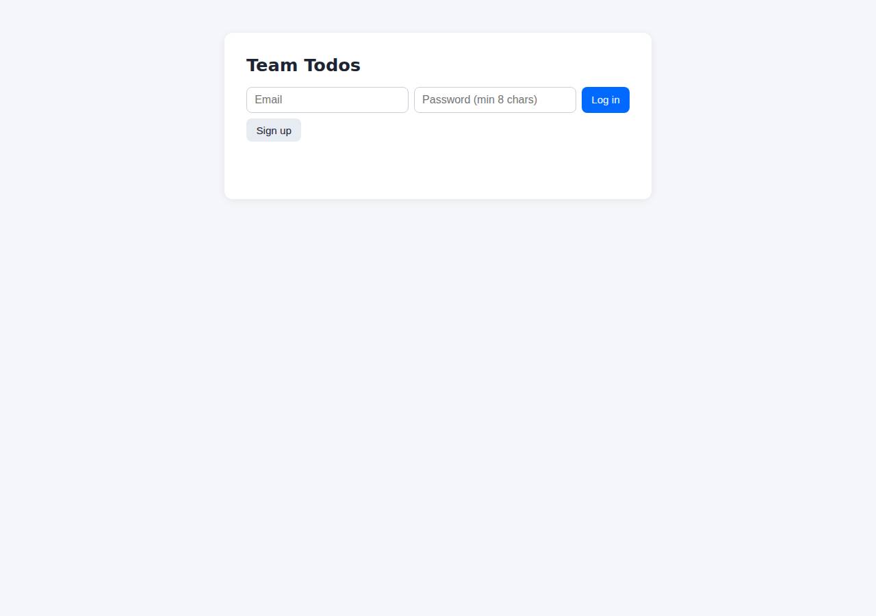 The web app before signing in, CRUD app on DigitalOcean