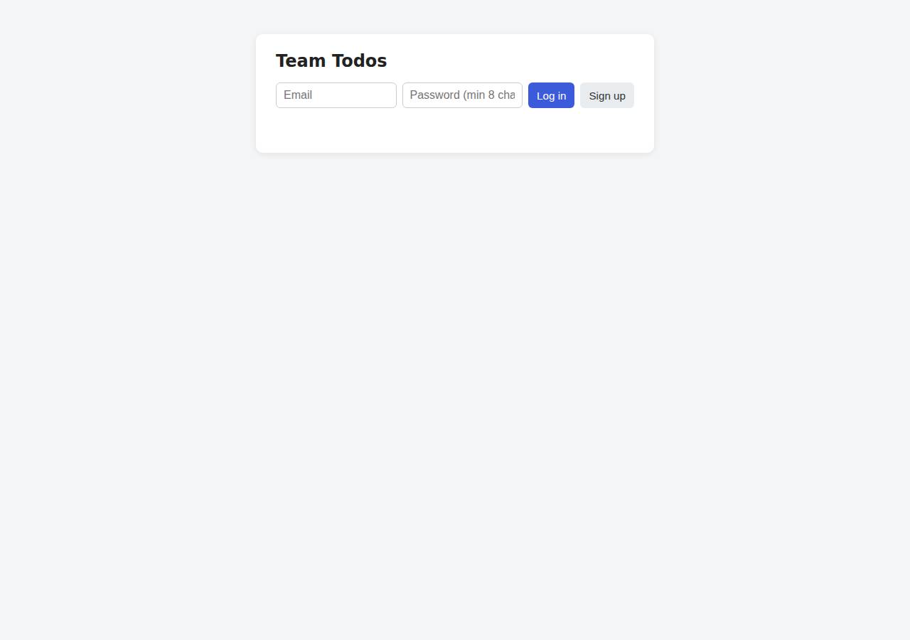 The web app before signing in, CRUD app on Railway
